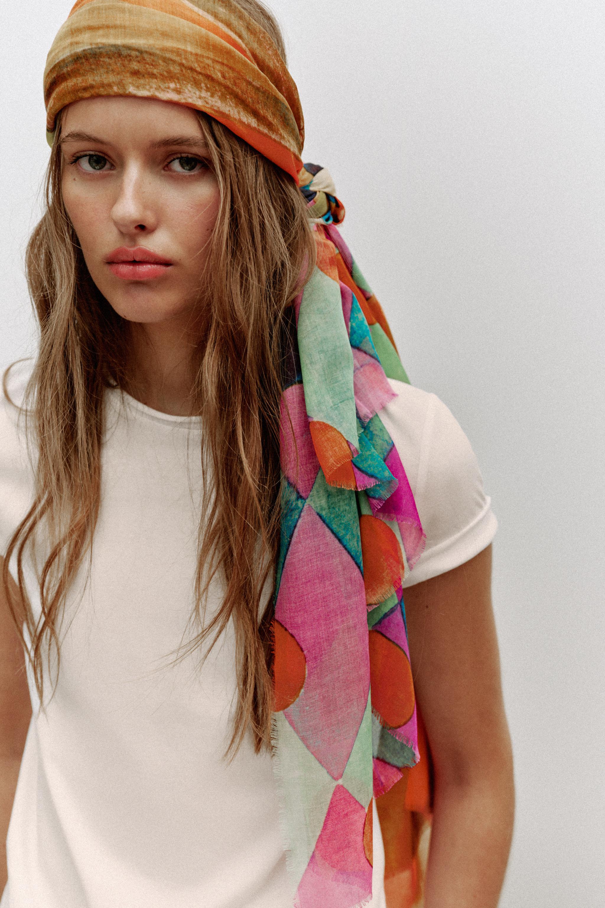 FOULARD MODAL SOIE IMPRIMÉ ARLEQUIN